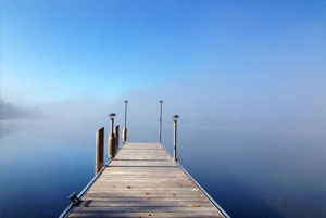 Mist over lake